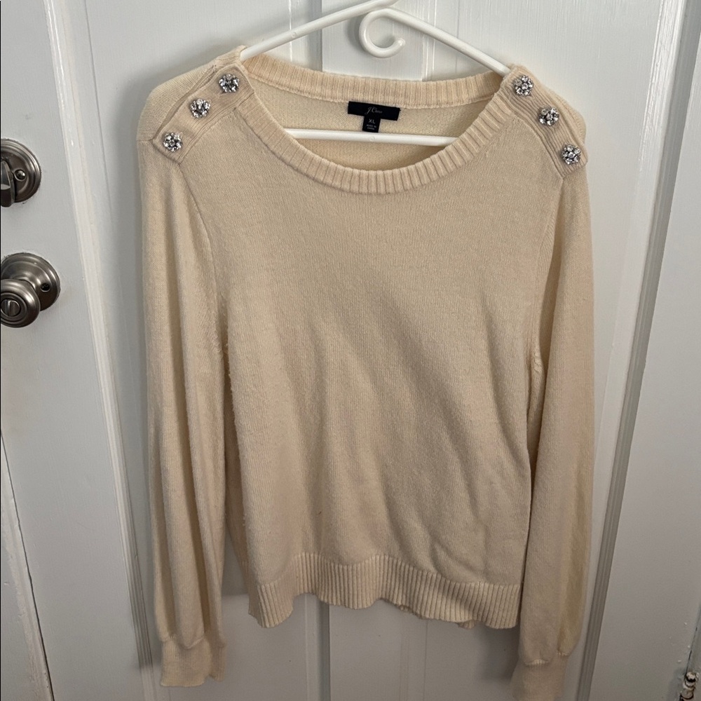 J. Crew Cream Knit Sweater